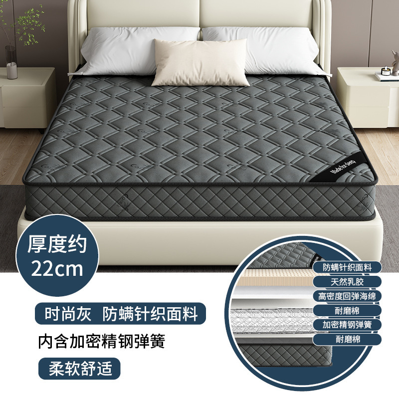 席梦思床垫家用卧室独立软垫弹簧床垫20cm厚1.5米租房专用硬椰棕|undefined