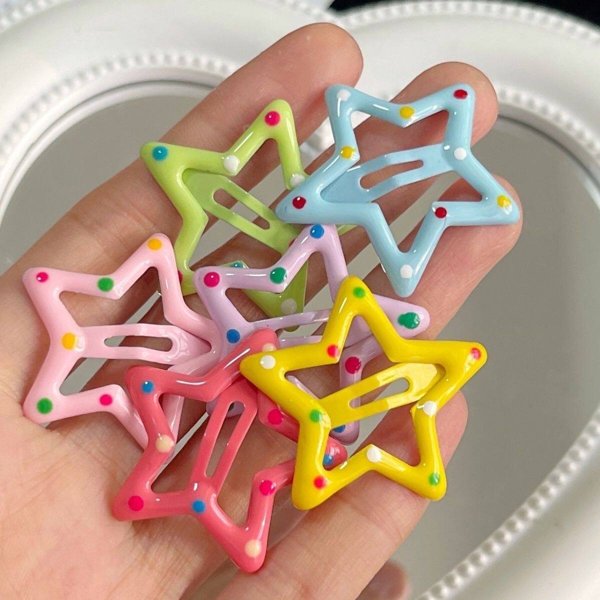 Estrellas de dopamina pinzas de cabello pentagonal pinzas de cabello de chiquita vitales princesa pinzas de cabello de peluche pinzas de cabello