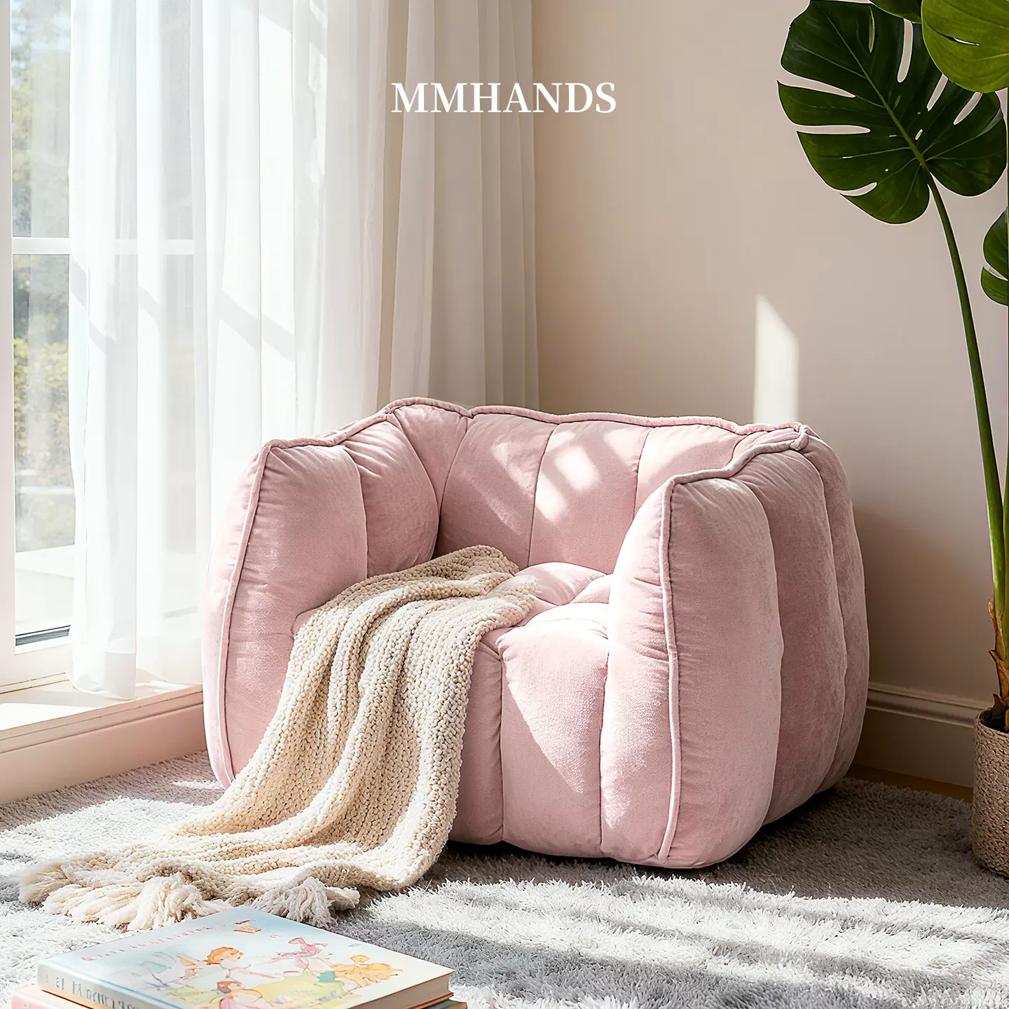 南瓜儿童沙发阅读角小沙发家用宝宝人榻榻米懒人座椅客厅休闲