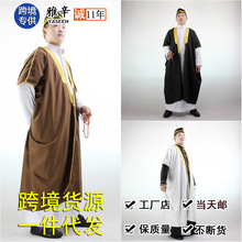 跨境代发阿拉伯酋长服穆斯林学士服亚麻料演讲服厂家现货批发