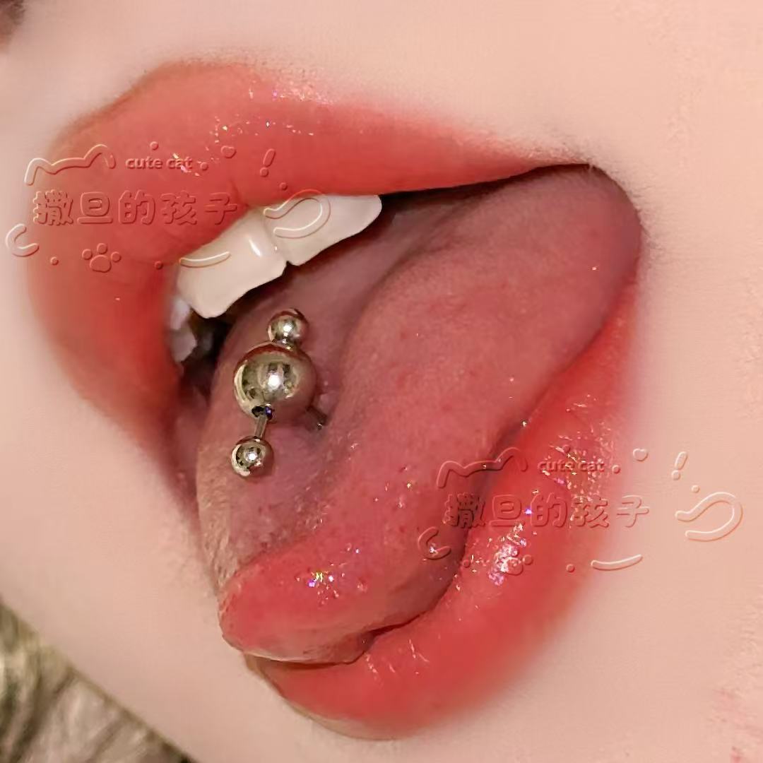 Satan's Child Dimensional Tongue Nail Drinkable Tongue Ring Tongue Nail Chain Sexy Cool European American Piercing Jewelry detail image 4