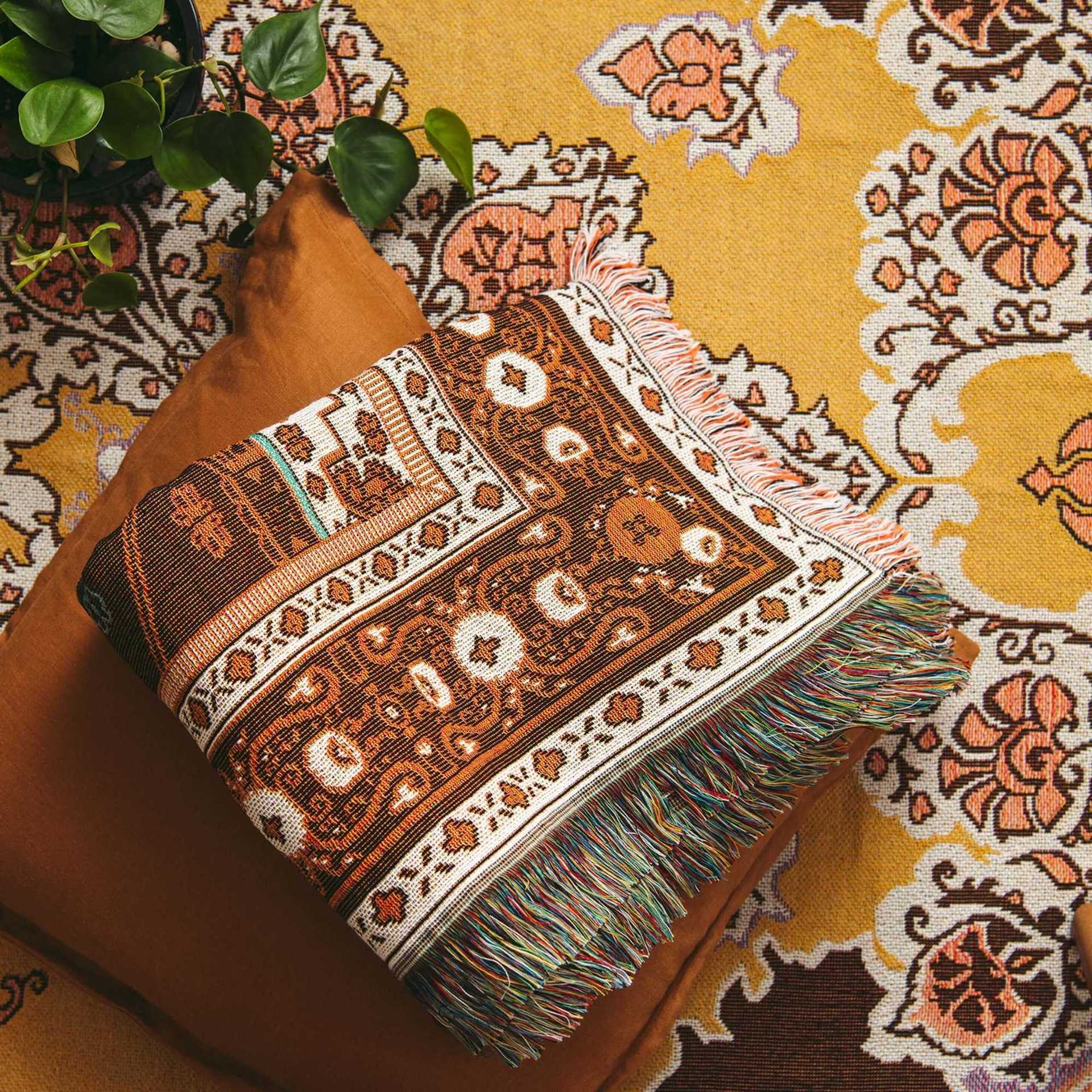430g Weight carpet, blanket Home Textiles & Decor Type Cotton Nitrile Blend Material Geometric Pattern Casual Style Casual Geometric Cotton Nitrile Blend Carpet Blanket Artificial Decorations 2