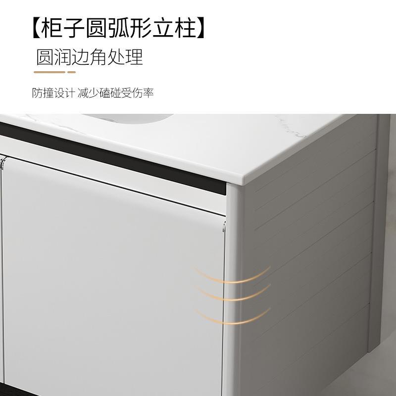 Baño lavabo gabinete combinación espacio aluminio roca placa baño lavabo espejo inteligente