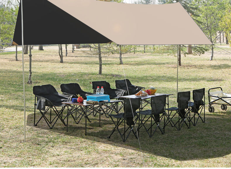 Outdoor Butterfly Silver Coated Canopy Tent Thickened Awning Waterproof Sun Protection UV Protection Portable Camping
