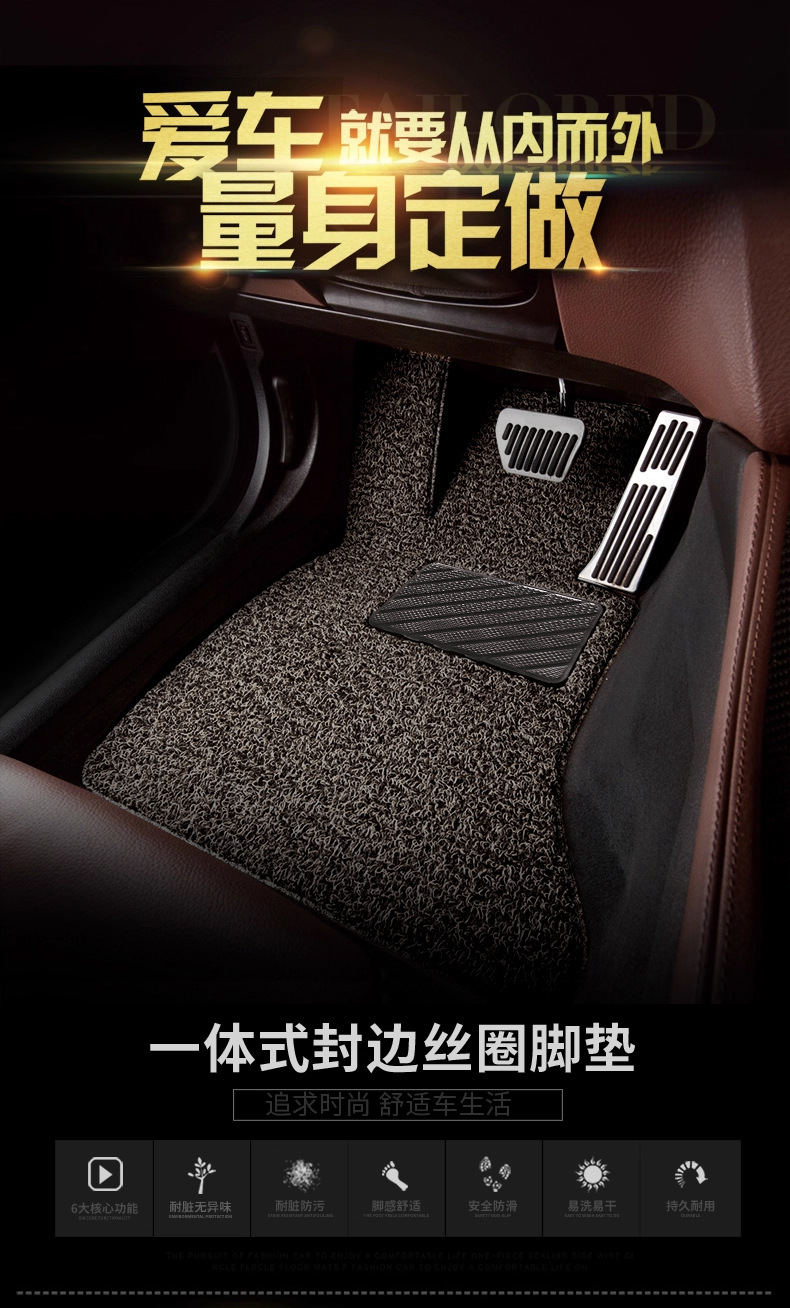 Suitable for Tesla Model Y/3 Car Wire Loop Floor Mats, Special Anti-Slip and Dirt-Resistant Custom Carpet Mats