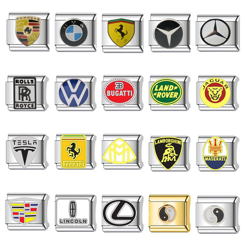 Creative Personality Bracelet Module Car Logo Series DIY Splicing Accessories Rings Necklaces
