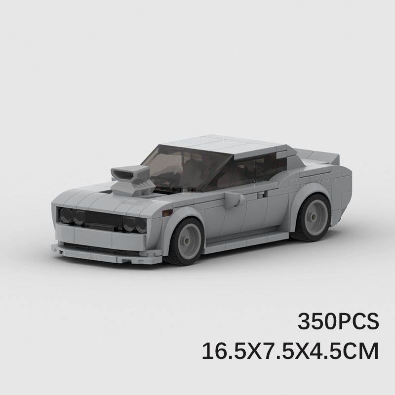 MOC конструктор, совместимый с Ledako Challenger Charger, большой автомобиль, серия Speed, творческий сверхбыстрый гоночный