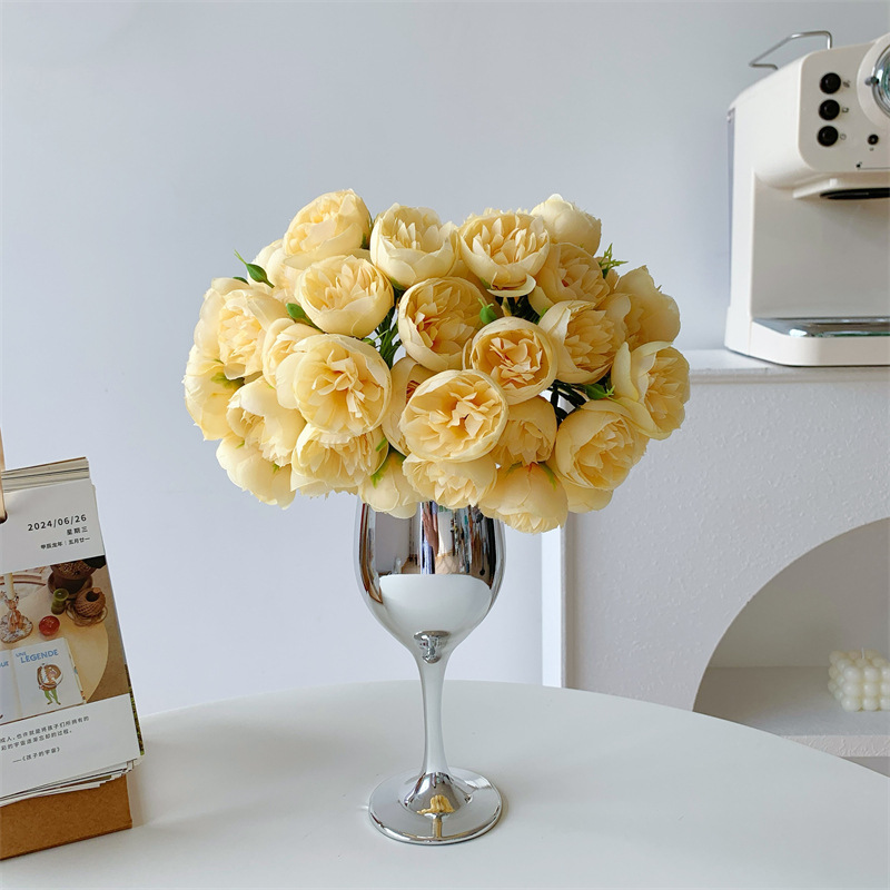 노란색 두 묶음 + 은잔