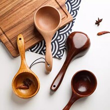 吃螺蛳粉大勺日式木质盛汤稀饭粥勺吃播大号汤勺家用舀米水瓢