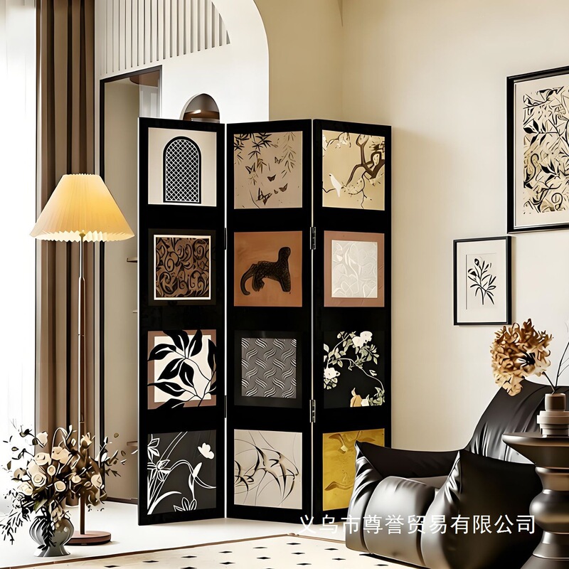 French-Style Vintage Screen Partition for Living Room, Bedroom, Foldable and Movable Room Divider, Bedside Sofa, Photography and Live Streaming Backdrop French-Style Vintage Screen Partition for Living Room, Bedroom, Foldable and Movable Room Divider, Bedside Sofa, Photography and Live Streaming Backdrop