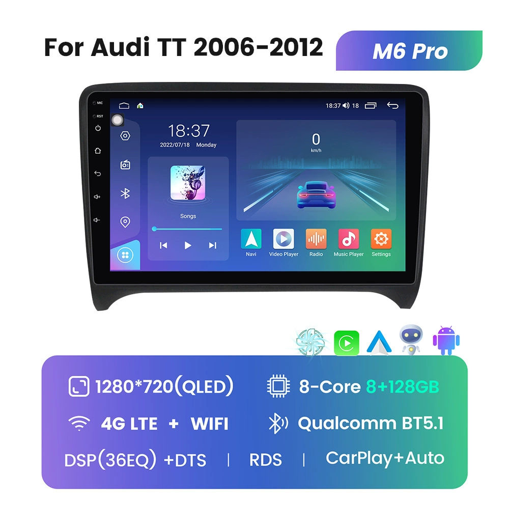 Поддерживаемая модификация Audi TT Андроид система CarPlay возвращение к навигационному хосту на автомобильной мультимедийной консоли