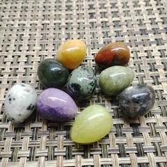 Egg shaped 20mm水晶瑪瑙石ミニ卵淘鉱鳥卵イースターカラー