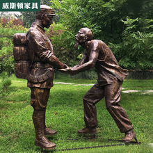 深圳玻璃钢仿铜红军雕塑主题雕像仿铜浮雕直销深化渲染设计安装