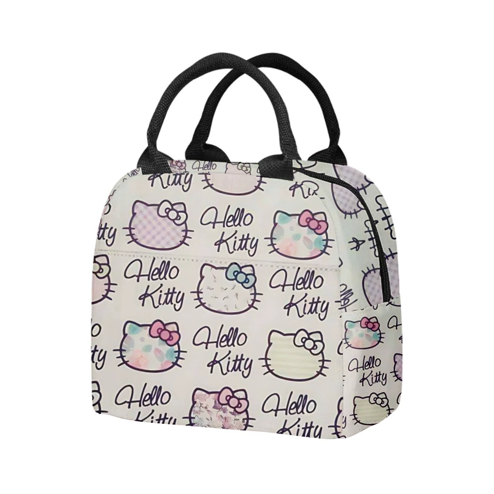 Hello Kitty, ручной мультяшный милый термос, сумка-ланч для учеников начальной школы, сумка для еды