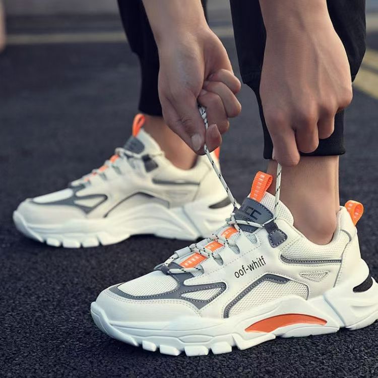 新款外贸潮鞋休闲运动鞋时尚韩版跑步鞋厚底老爹鞋 41码 1双