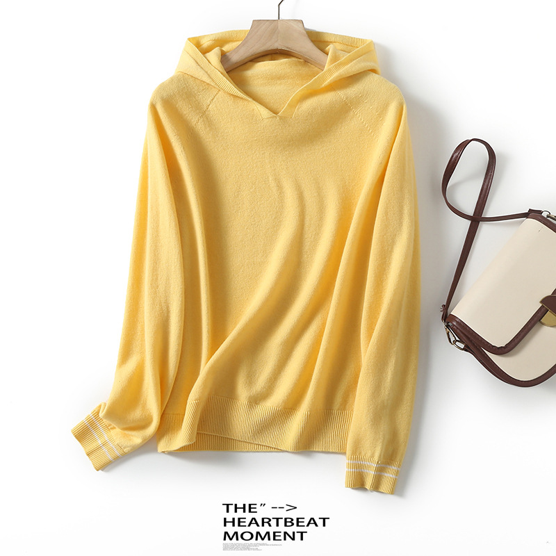 LABULL Puyuan cardigan women seamless autumn and winter new versatile hooded sweater women knitted sweater women BN612