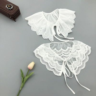 新品上市棉布绣花小披肩女装白搭时尚潮流大量现货各种假领子披肩|ru