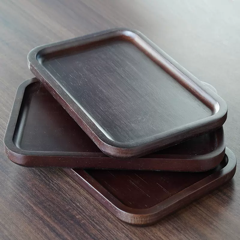 批发木质托盘甜品日式木盘子放茶杯烧烤圆形长方形家用餐盘托盘