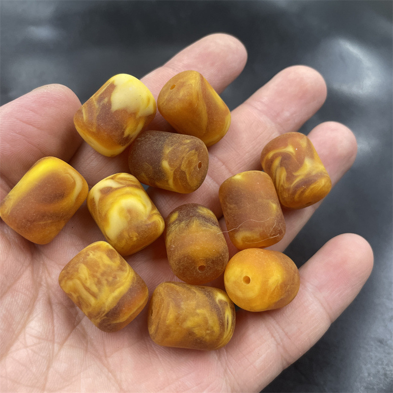 平价玉器 优化老蜜蜡筒珠散珠 琥珀蜜蜡圆柱 长珠 管珠散批