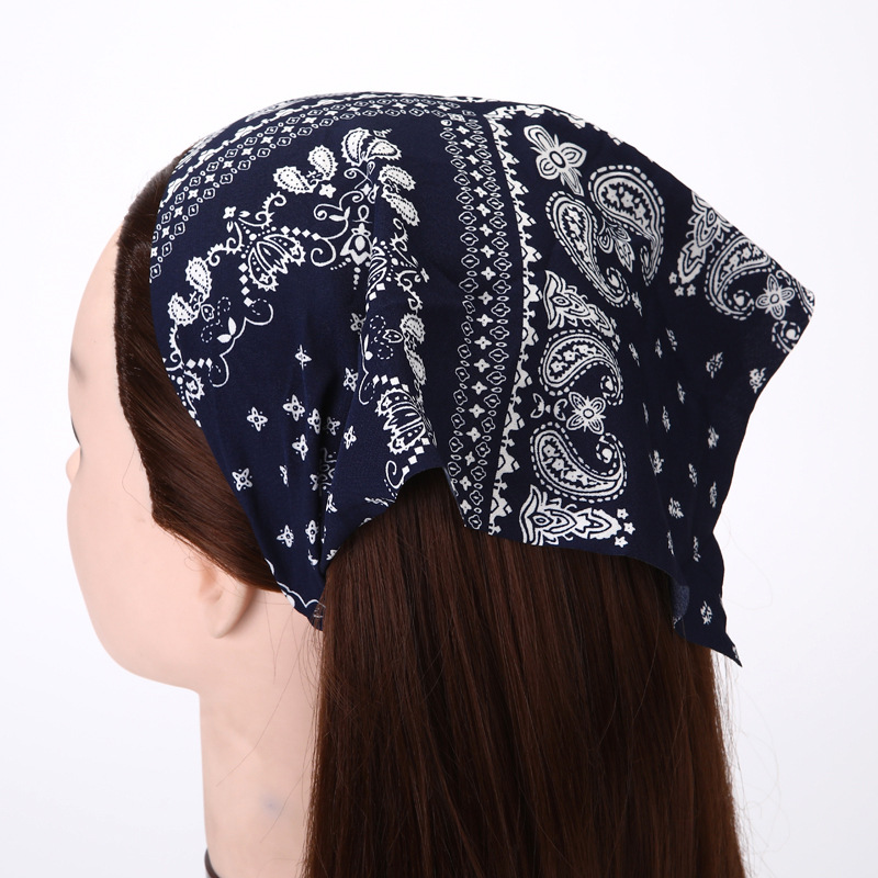 Bohemian Paisley Triangular Elastic Headband Headwrap For Men_voghion.com