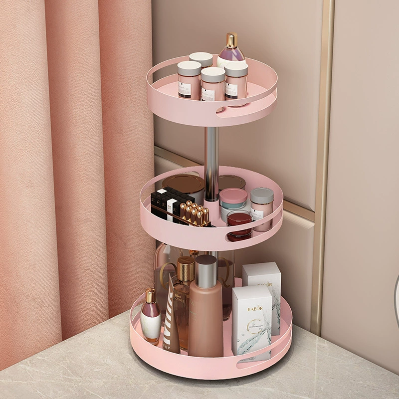 Kitchen rotation rack multi -function can rotate feasting rack carbon steel three -layer disc seasoning box pallet storage rack