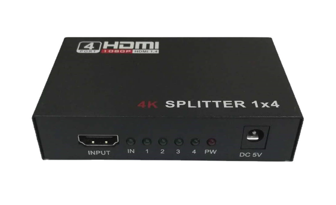 HDMI сплиттер 1*4 1/4 4K*2K HD видео делитель 1/4 частотный преобразователь с экраном