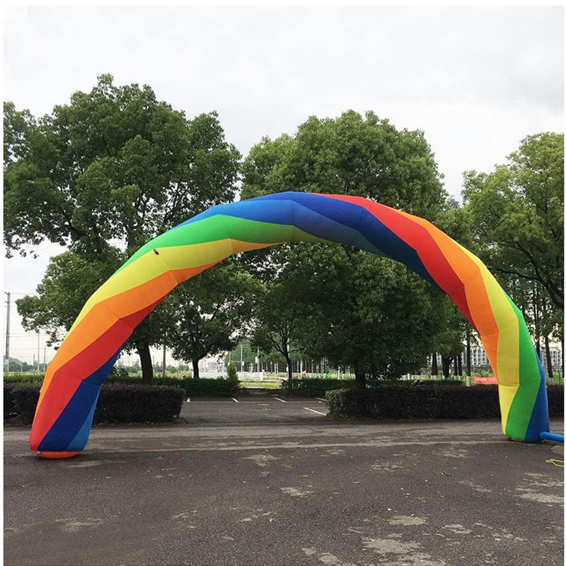 户外充气拱门 开业活动庆典彩虹门广告宣传七彩喷绘充气拱门气模