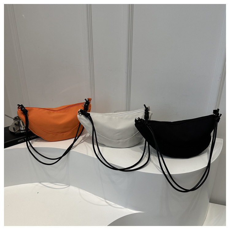 Oxford fabric 2024 casual new style with contrasting colors, light and simple, single-shoulder crossbody, underarm dumpling bag for women undefined