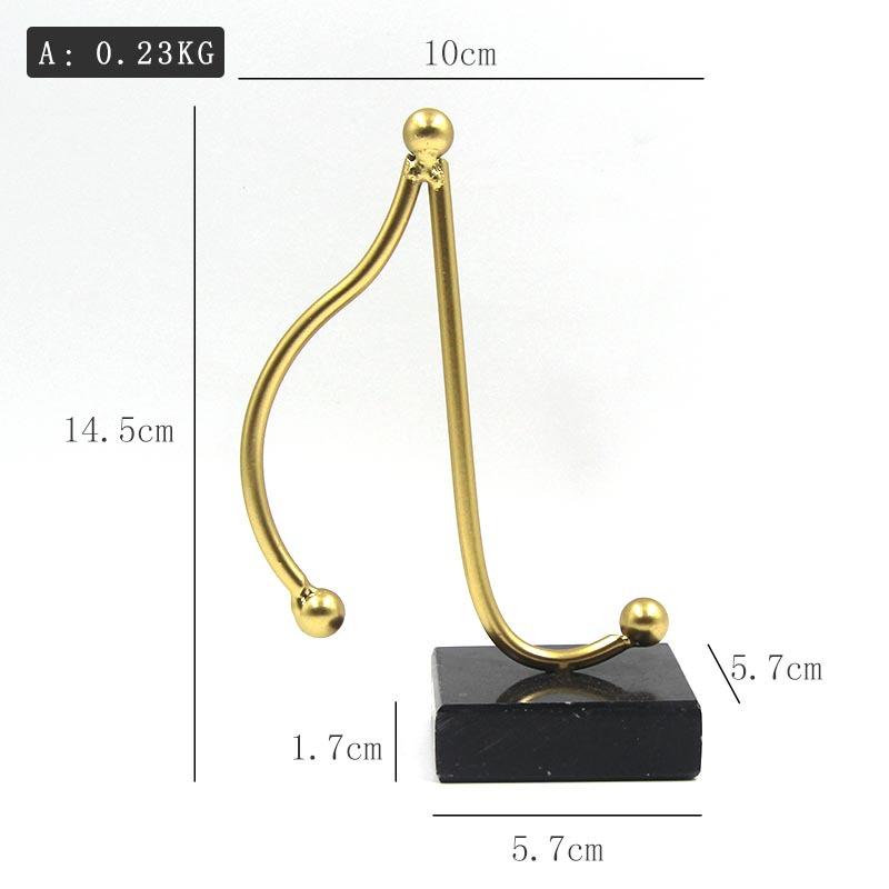 Luz nórdica notas de lujo decoración de mármol TV gabinete decoración suave adornos de mármol