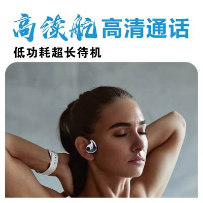 Cross-border new memory nickel-titanium alloy skin-friendly soft glue open ear-hanging low-power sports fitness Bluetooth headset