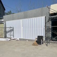 铝合金水晶折叠门商场店铺汽车美容工位洗车房隔断工厂门店防尘