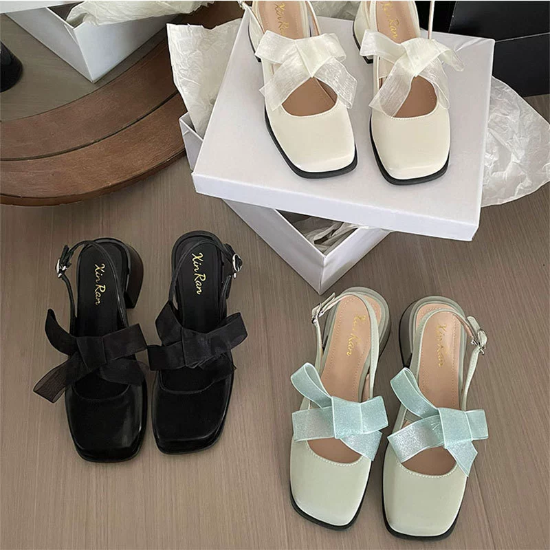 Sandals, footwear, summer high suitable with a skirt, shoes, french style, 2025 years