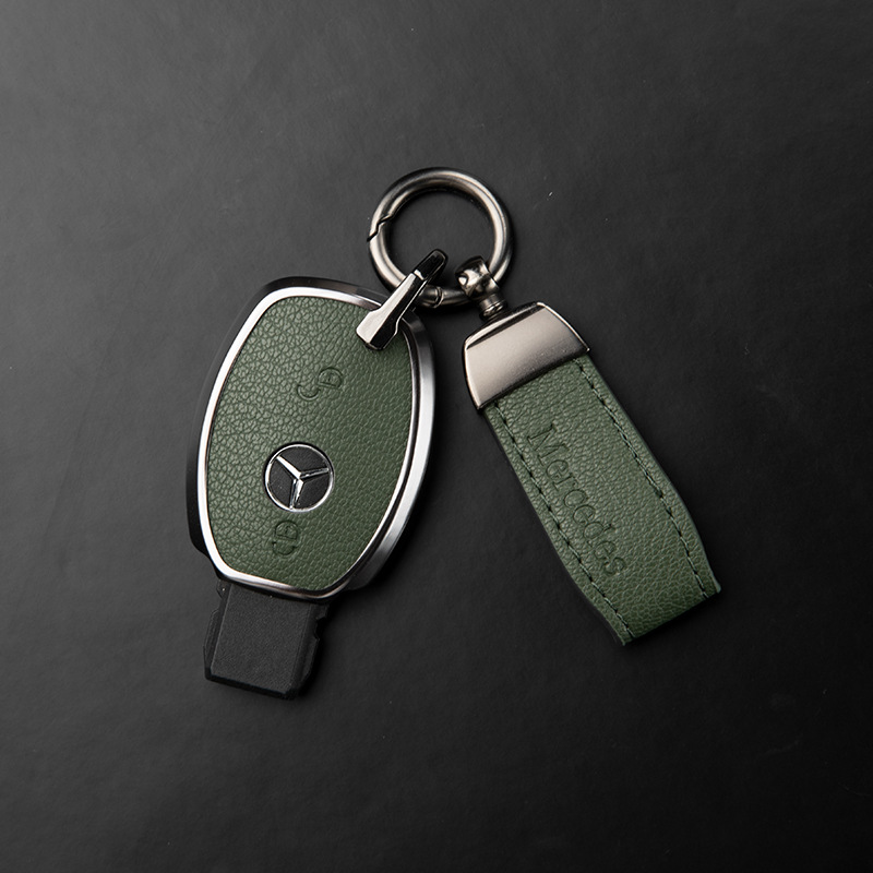 Specially Designed for Mercedes Key Covers: C-Class, S-Class, E-Class, Slc, V-Class, Gla, Glc, Gle, Glk. Made of Genuine Leather, High-End Shell