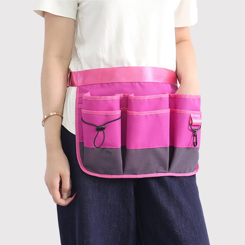 Amazon delantal de tela de Oxford, cintura corta de tela de malla transpirable, bolsas de herramientas populares europeas y americanas, delantal