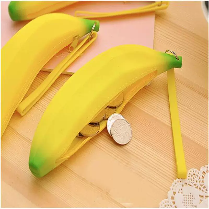 来图来样定制水果零钱包 卡通硅胶笔袋 可印刷logo 迷你零钱包