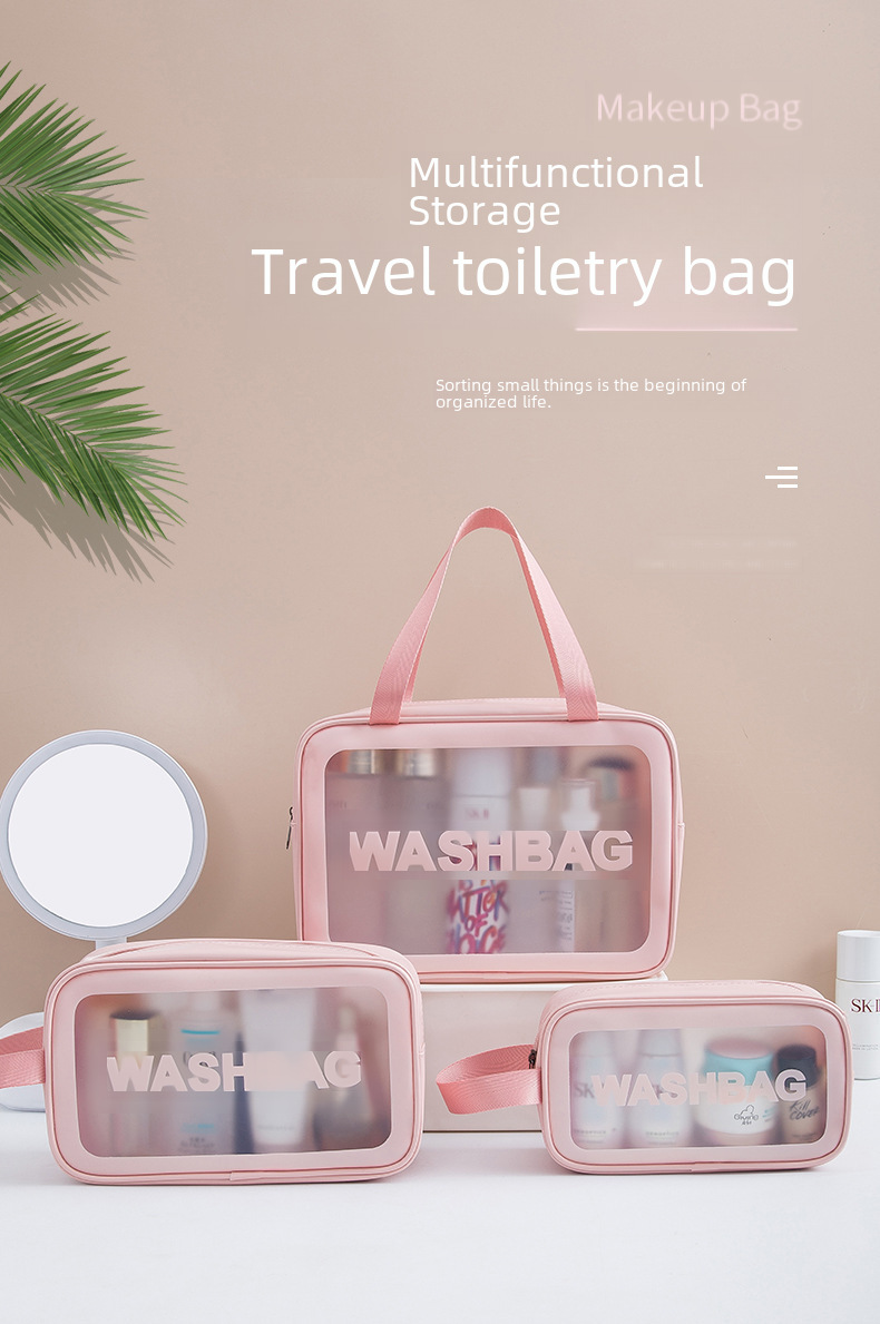 Transparent cosmetic bag