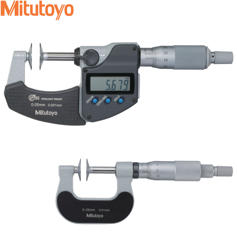 三丰323-250-30数显公法线千分尺123-101直进式盘形千分尺369-250