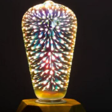 LED стеклянная медная праздничная креативная лампа, с резьбовым цоколем