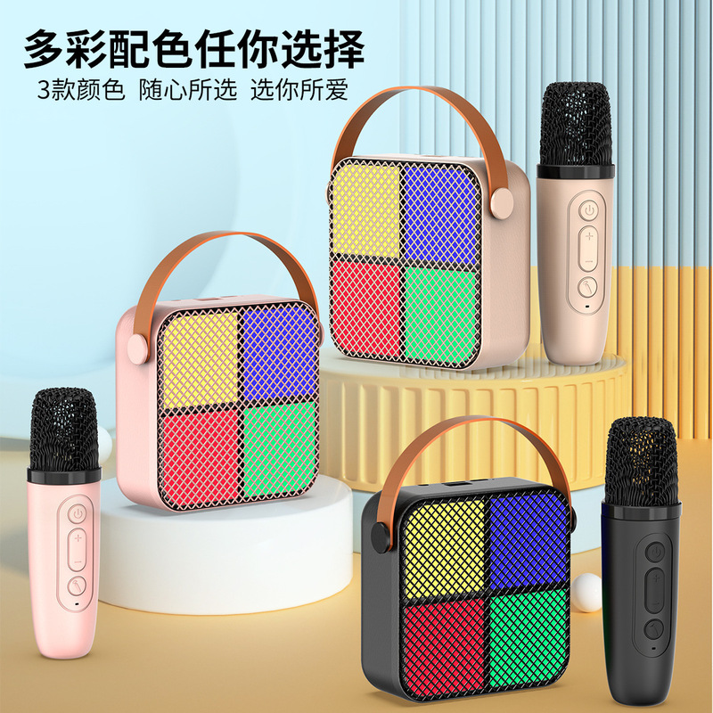 M12 Bluetooth ワイヤレススピーカーポータブルマイクワイヤレスマイクカラオケオーディオマイク雰囲気ライトセット付き|undefined