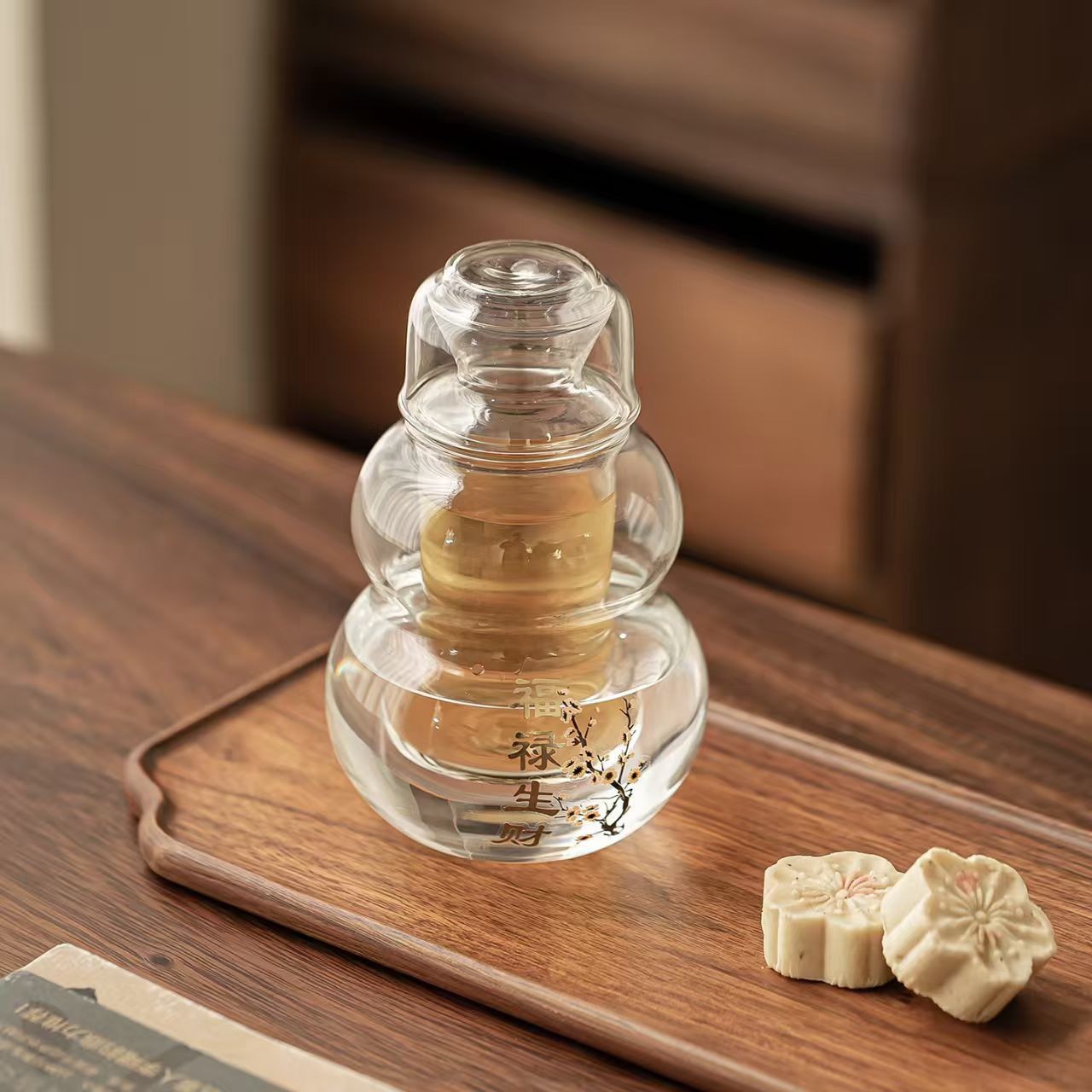 Free Shipping on the Wine Warmer Set: Heat-Resistant Glass Wine Utensils, Wine Warmer, Three-Piece Wine Glass Set, Wine Dispenser