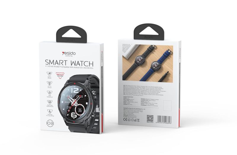 Yesido スマート Bluetooth ウォッチ タッチ スクリーン血中酸素心拍数モニタリングクロスボーダー ドロップシッピング スポーツ スマート ブレスレット ウォッチ|undefined