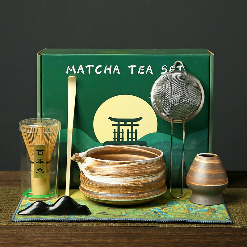 抹茶ボウル セラミック 和風抹茶セット 茶筅 竹抹茶ブラシ 百本立 宋代茶道 ギフトボックス|undefined