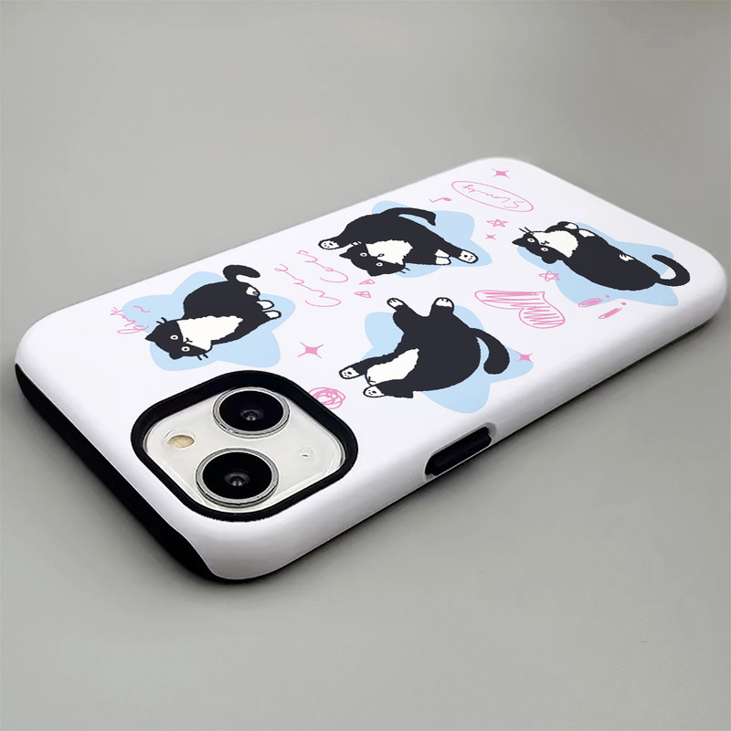 Lovely cat Feilin two-in-one phone case for Apple 15pro 14pro/13/12 soft case hard case Lovely cat Feilin two-in-one phone case for Apple 15pro 14pro/13/12 soft case hard case
