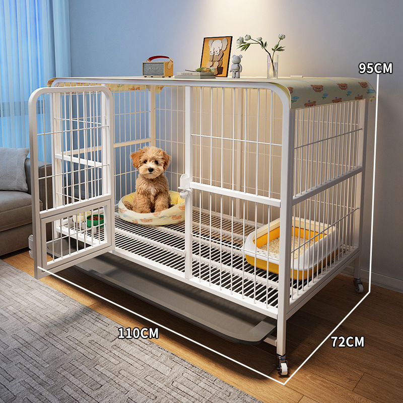 狗笼子中型犬小型犬一室一厅一卫狗窝豪华别墅带厕所分离比熊专用|undefined