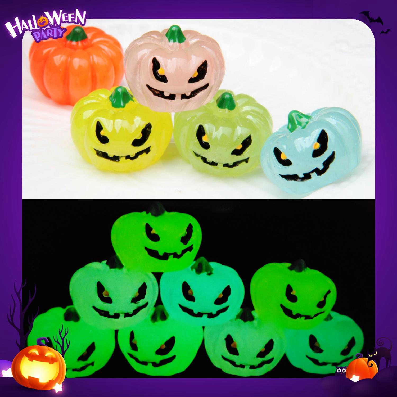 Copyright Stereo Luminous Halloween Pumpkin Ornaments DIY Simulated Luminous Pumpkin Halloween Jewelry Accessories Cross