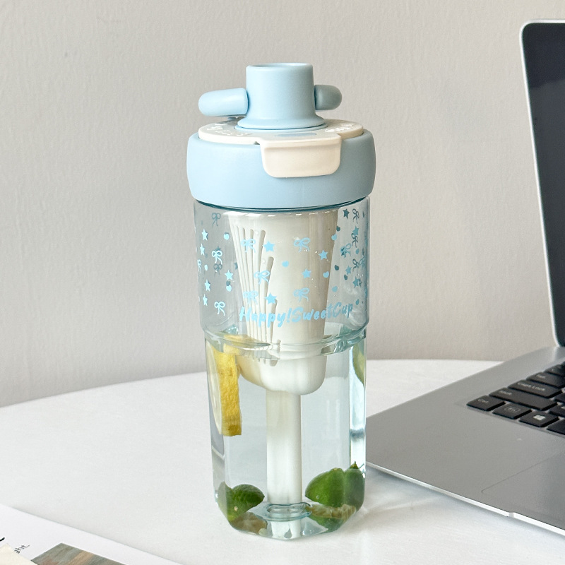 Botella de agua de oficina para estudiantes, plástico resistente al calor