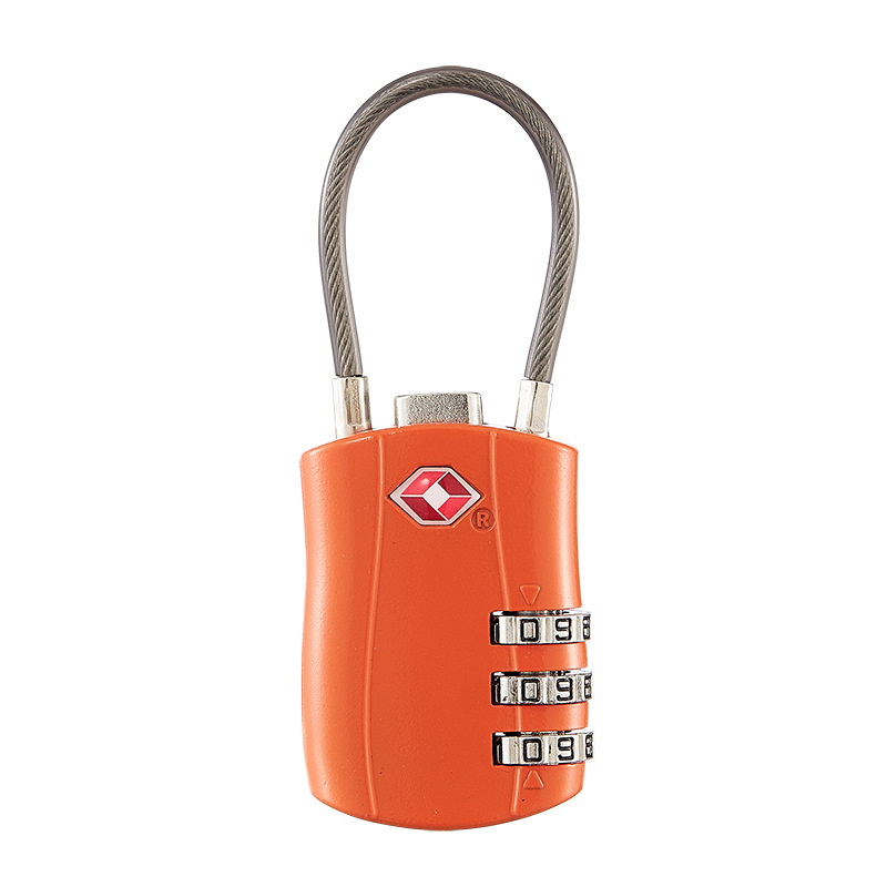 TSA暗証番号ロック全金属ロック付きリュックサックキャビネットソフトワイヤーロック旅行ケースロックTSA暗証番号税関ロック