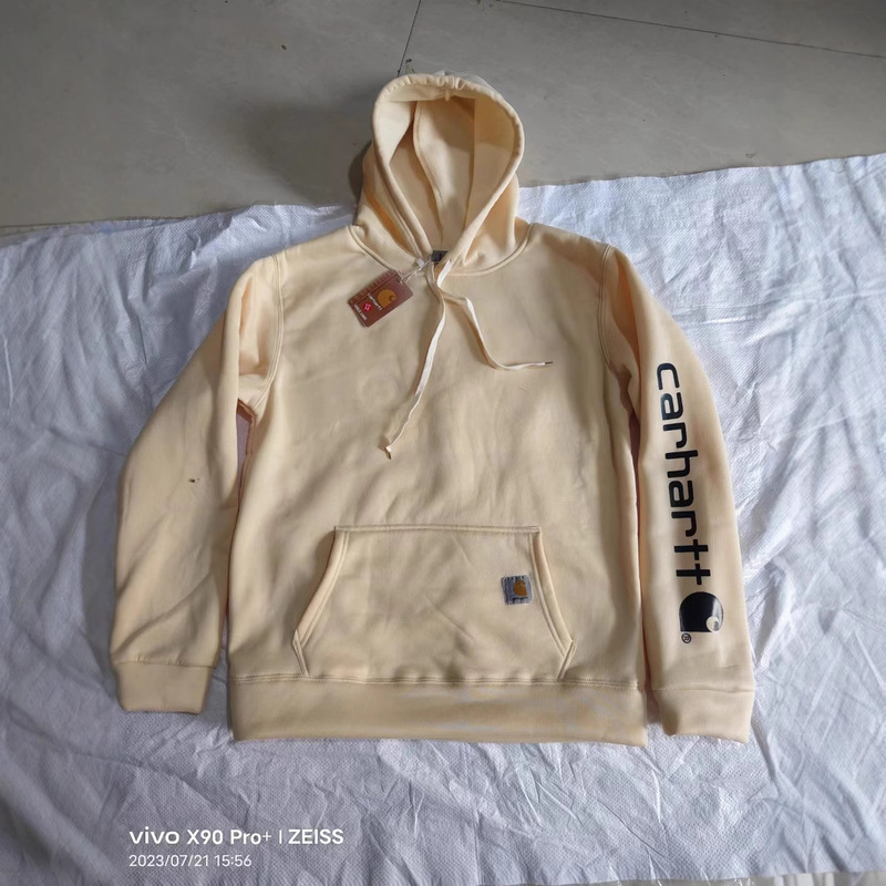 2025 Amazon European and American fashion brand carhartt new men's and women's fleece-lined vests fashion casual hoodie coat