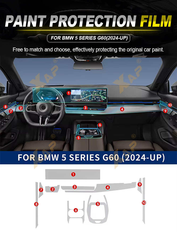 Cross-Border Supply Suitable for Bmw 5 Series I5 G60Tpu Car Center Console Gear Touch Screen Instrument Panel Door