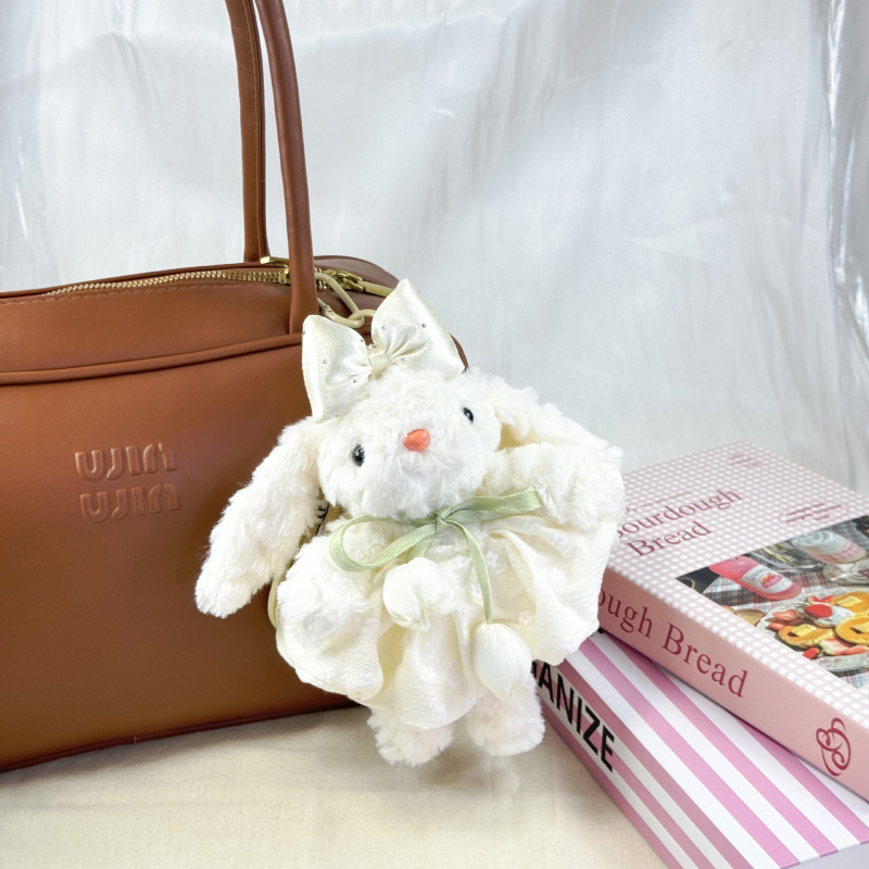 垂れ耳ウサギぬいぐるみキーホルダーペンダントウサギ人形スクールバッグペンダント誕生日ギフト人形卸売|undefined